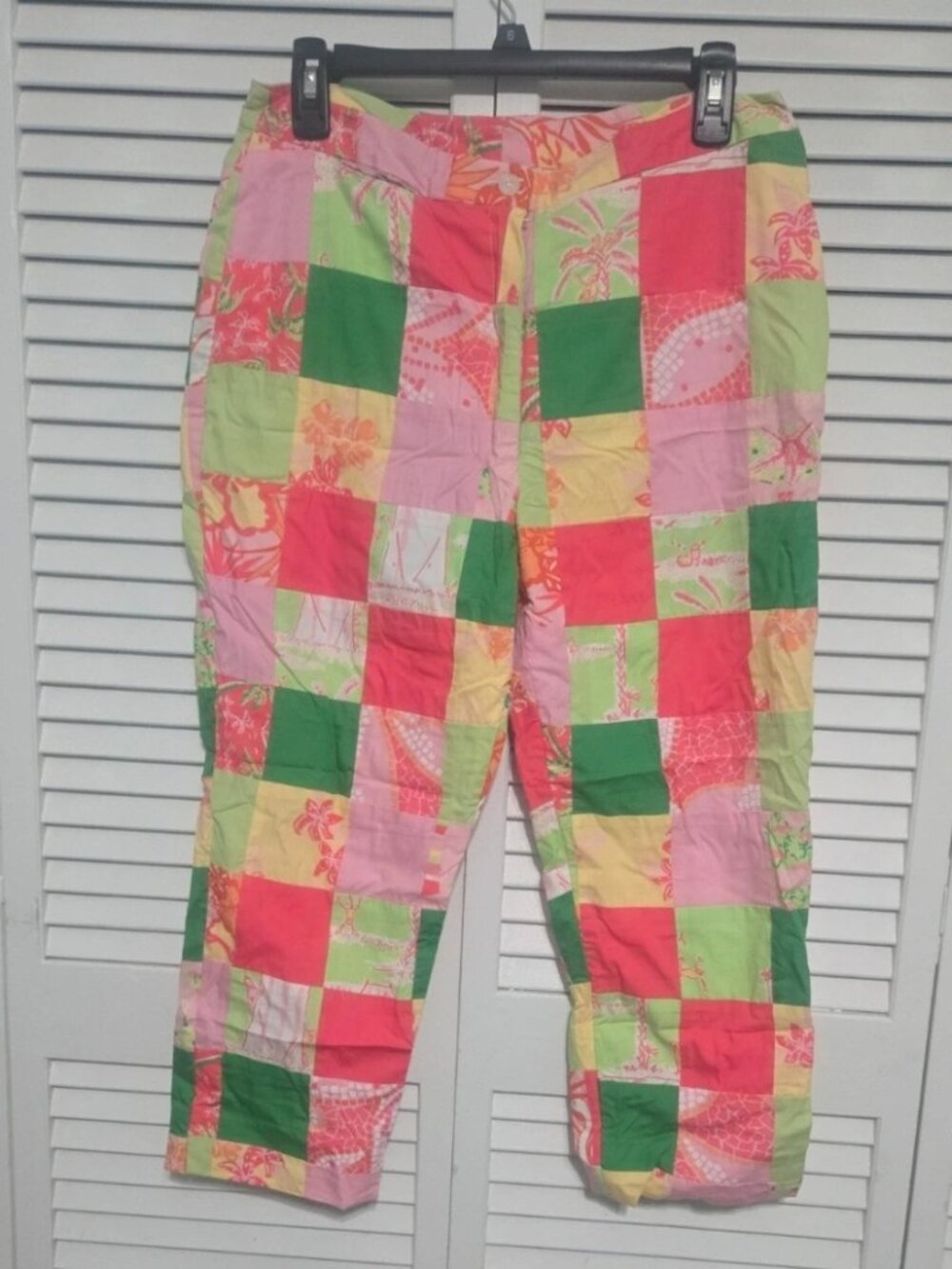 Lilly Pulitzer size 10p vintage patchwork cropped pants
